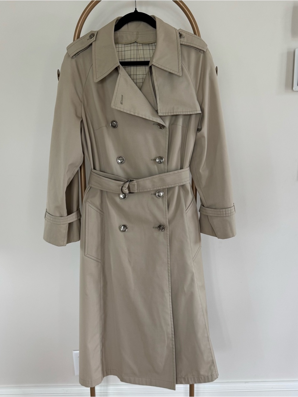 London Fog Light Beige Trench Coat